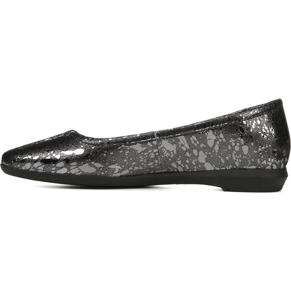 Naturalizer Alya Pewter Metallic Leather Flats - Picture 3 of 9